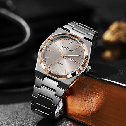 Double Calendar Advanced Stainless Steel Luminous Men's Watch
