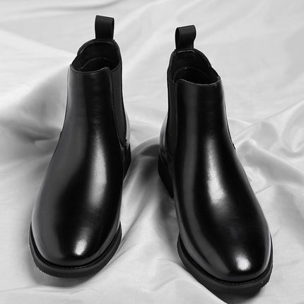 British Retro Chelsea Men's Fleece-lined Leather Boots
