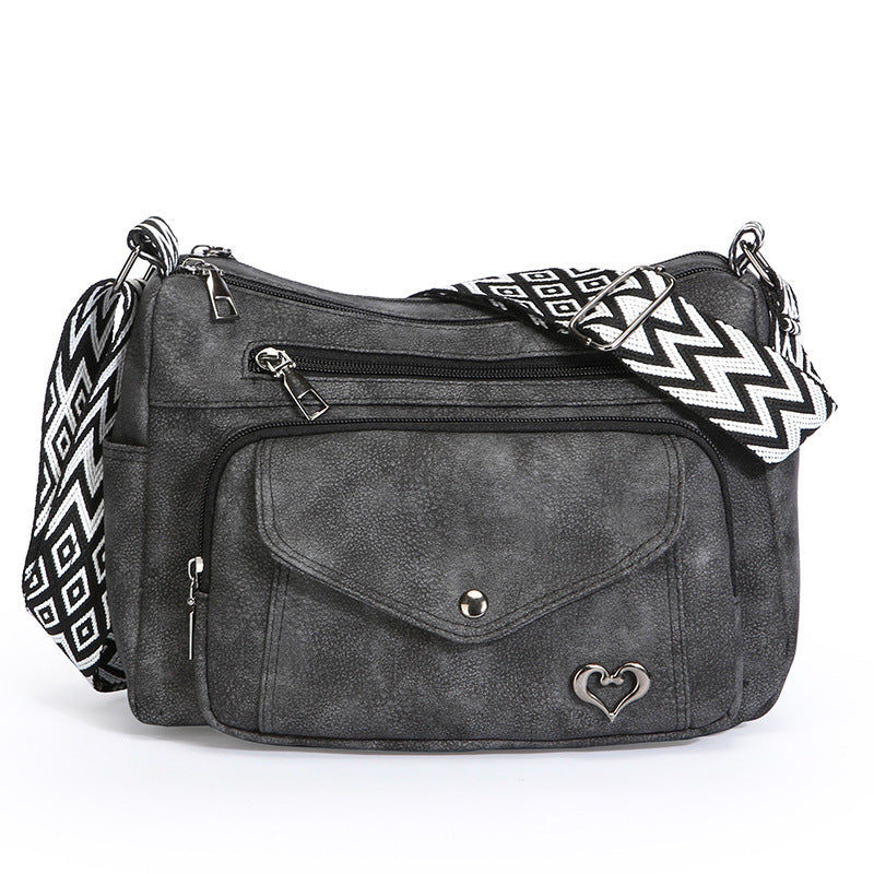 Flip All-match Simple Middle-aged Large Capacity Shoulder Messenger Bag