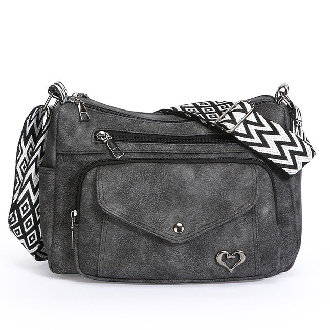 Flip All-match Simple Middle-aged Large Capacity Shoulder Messenger Bag