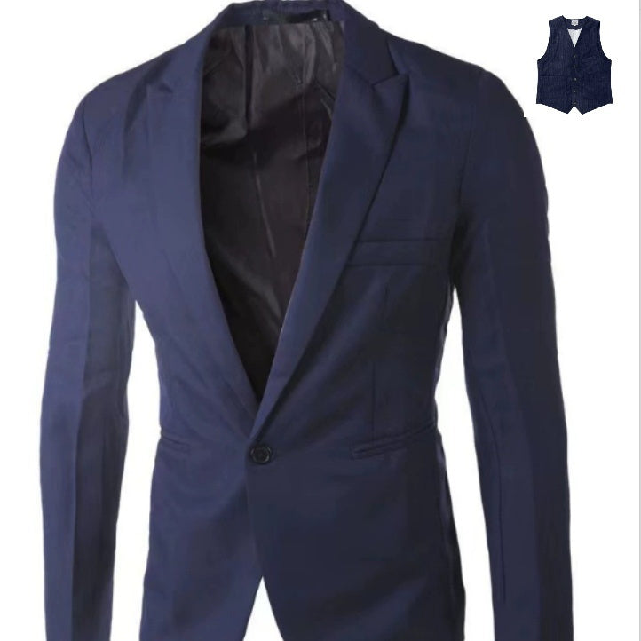 Fashion Men's Casual Single-breasted Small Suit