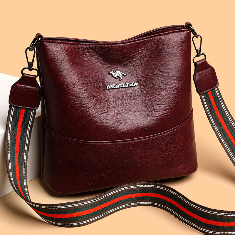 European American Simple Versatile Bucket Bag