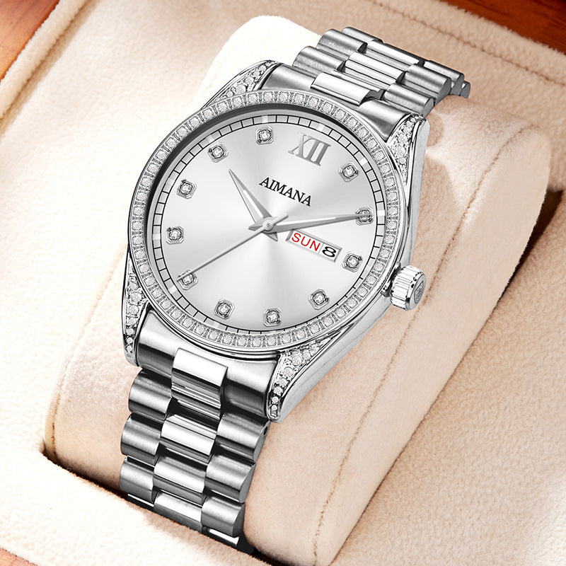 Log Series Diamond Disc Quartz Women's Watch