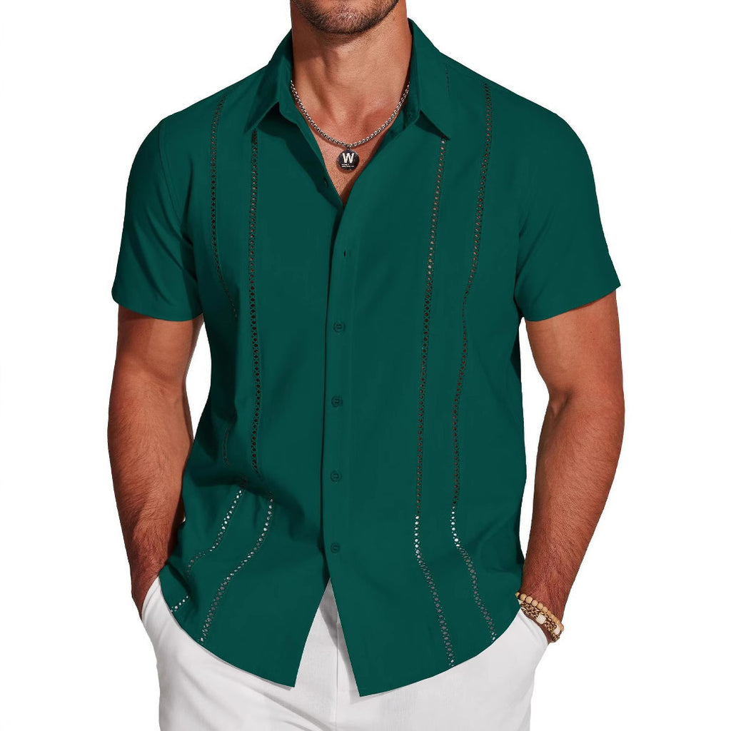 Trendy Wild Hawaii Holiday Lapel Men's Shirt