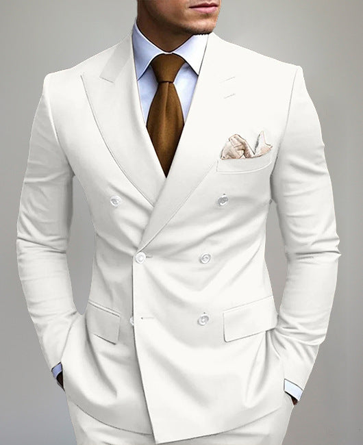 New Men's Printed Posterior Median Split Suit Jacket