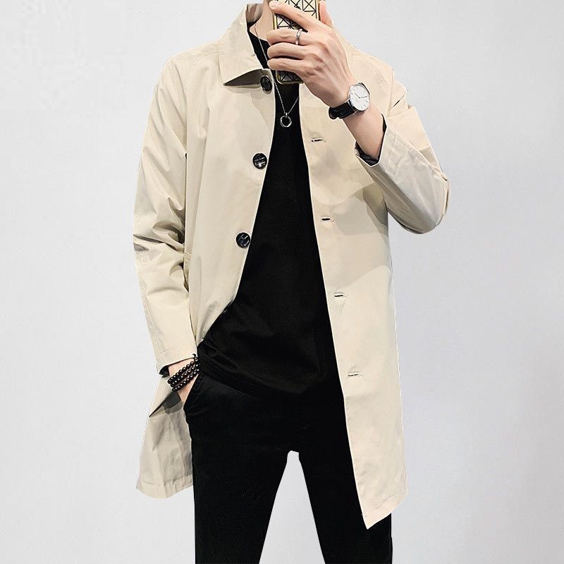 Men's Casual Loose Mid-length Coat
