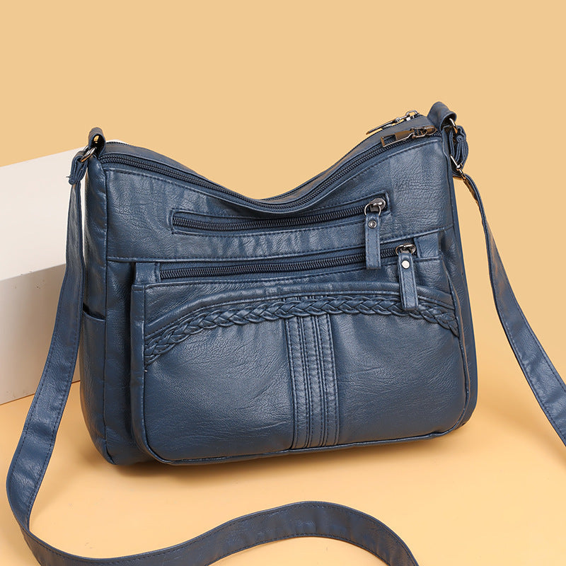 Large Capacity Multi-compartment Middle-aged And Elderly Women's Cross-body Bag Casual Small Square Bag