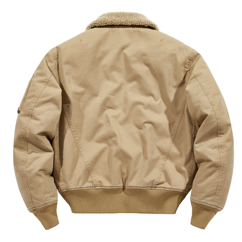 Men's Fleece-lined New Loose Lamb Wool Casual Jacket