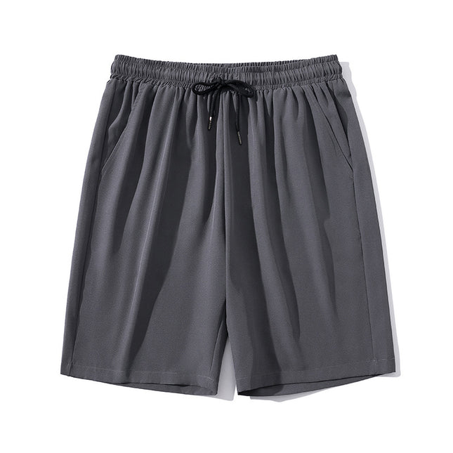 Men's Ice Silk Sports Casual Pants Cropped Quick-drying Beach Pants