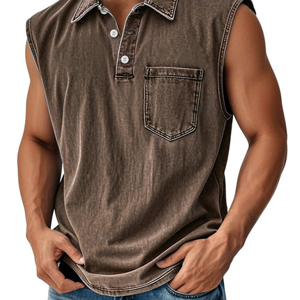 3D Digital Printing Men's Button Polo Shirt Short Sleeve