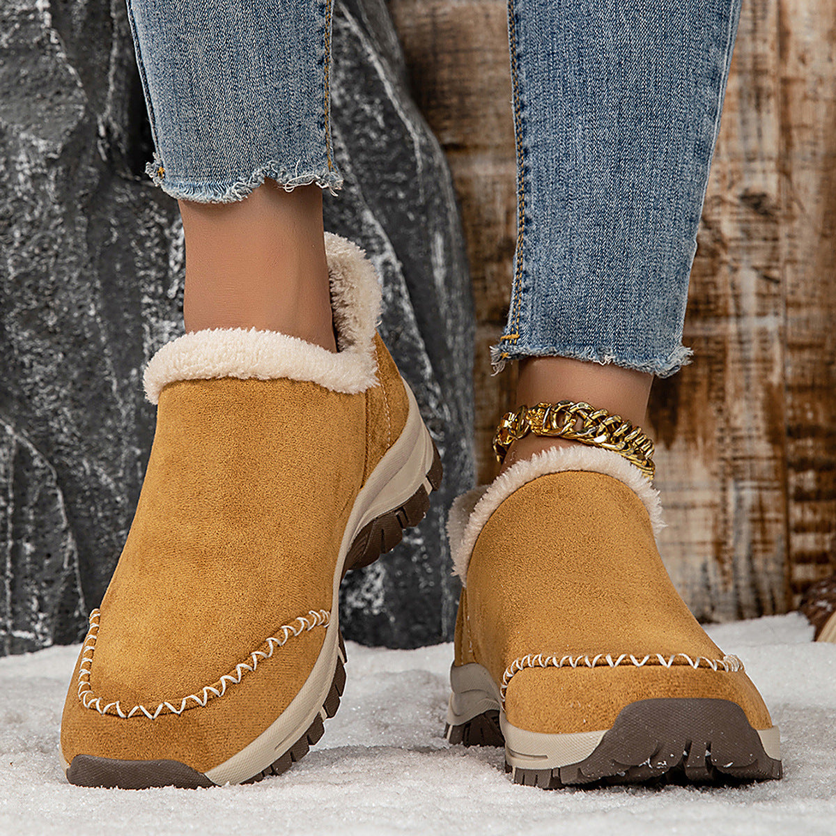 Women's Casual All-matching Home Warm Cotton-padded Shoes