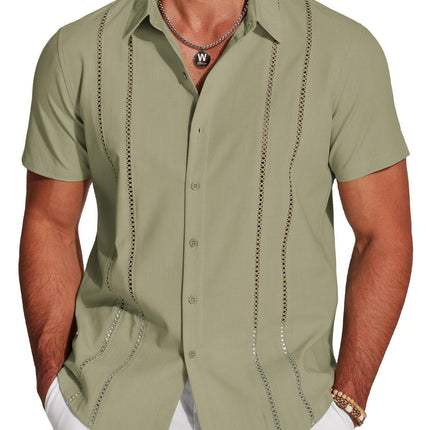 Men's Shirt Hawaiian Short Sleeve Shirt 3D Digital Print Holiday Printing
