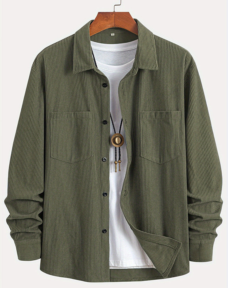 Corduroy Long Sleeve Casual All-matching Shirt Coat