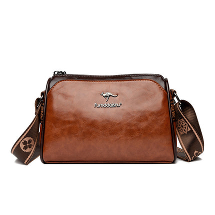 Oil Wax Leather Cross-border Trendy Women's Bag New Retro Double-sided