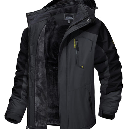 Outdoor Waterproof Winter Jacket Detachable Hat