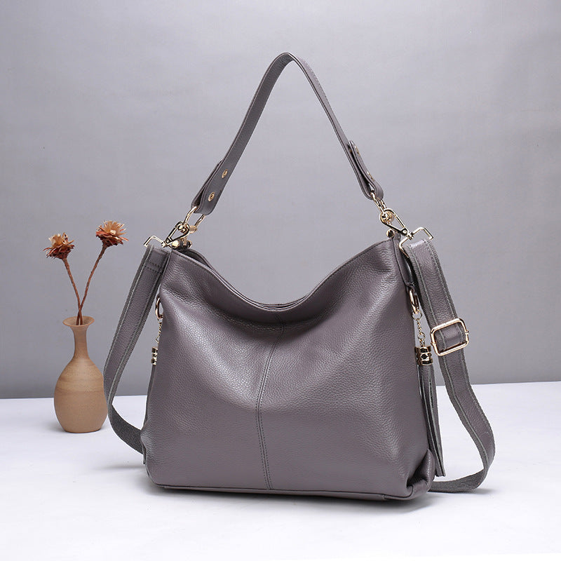 Fashion Genuine Leather Portable Crossbody Bag