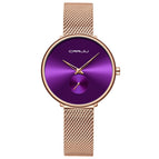 Rose Gold Strap Purple Face