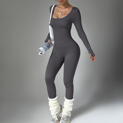 Bodysuit Long Sleeve Quick-drying Tight Fitness Yoga Clothes