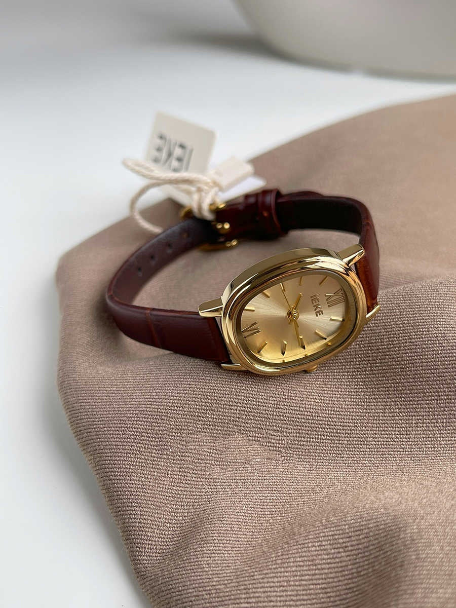 Genuine Leather Small Dial Women's Simple Retro Belt Watch