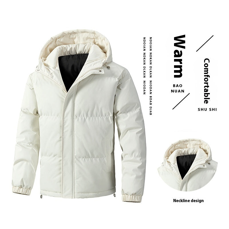 Winter Loose Hooded Cotton-padded Jacket Thickened Coat For Men