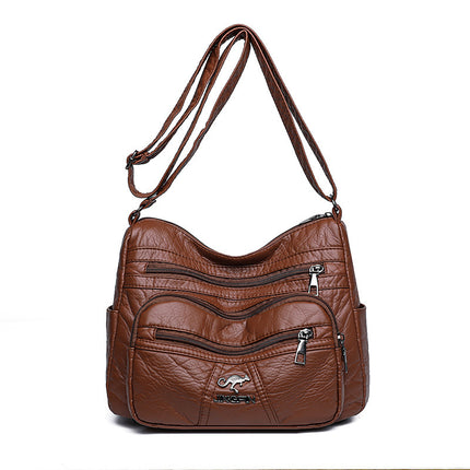 Retro Soft Leather Women's Bag New Authentic Leather Tactile Feel Large Capacity