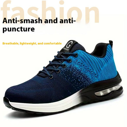 Anti-smashing And Anti-penetration Lightweight Fashion Sports Mesh Safety Shoes
