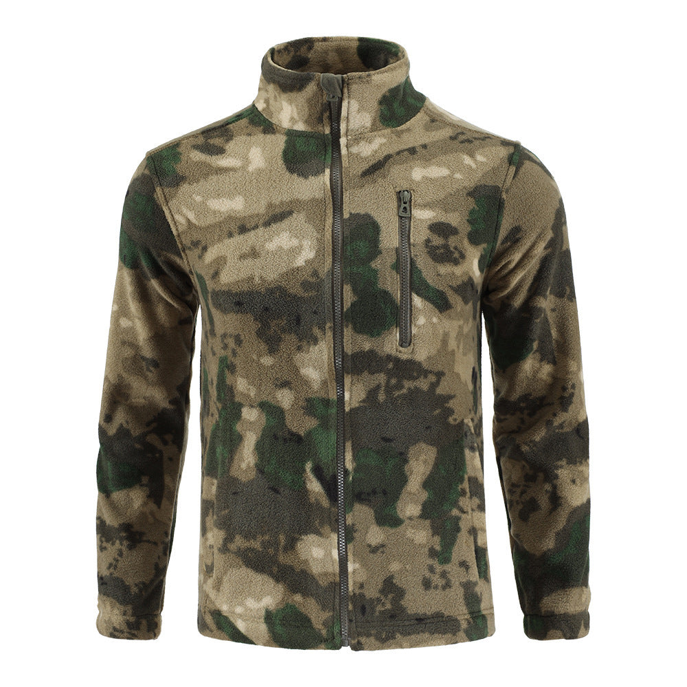 Camouflage Fleece Double-sided Polar Fleece Cardigan