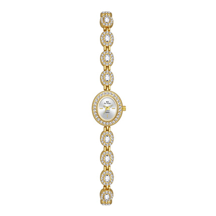 Mid-ancient Fashion Oval Colored Gems Rainbow Light Luxury Watch