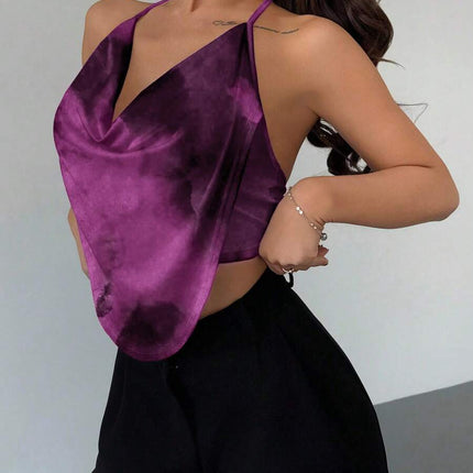 Women's Y2K Halter Neck V-Neck Backless Camisole