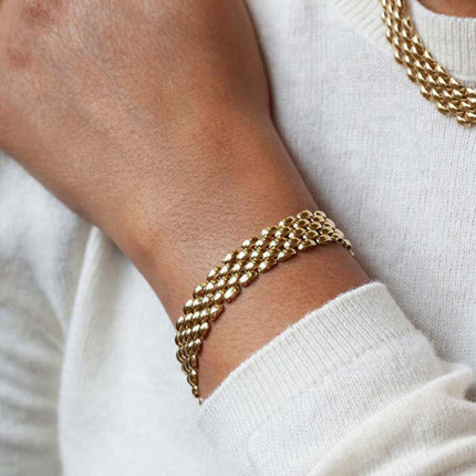 Small-batch Wide Hollowed-out Trendy Bracelet For Women From Europe And The US