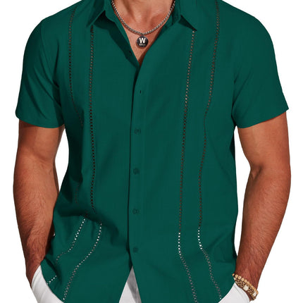 Men's Shirt Hawaiian Short Sleeve Shirt 3D Digital Print Holiday Printing