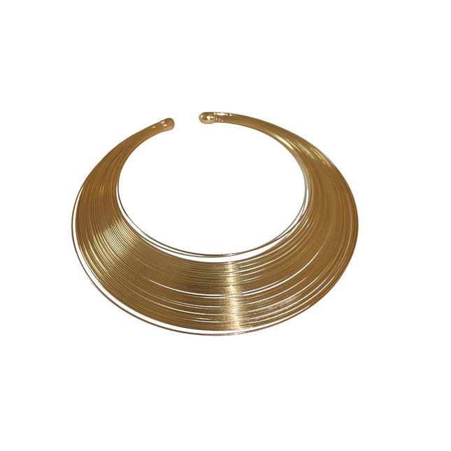 Metal Geometric Multi-Layer Necklace Set