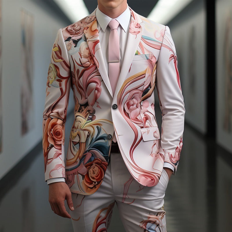 Men's 3D Digital Printing Suit Cos Party