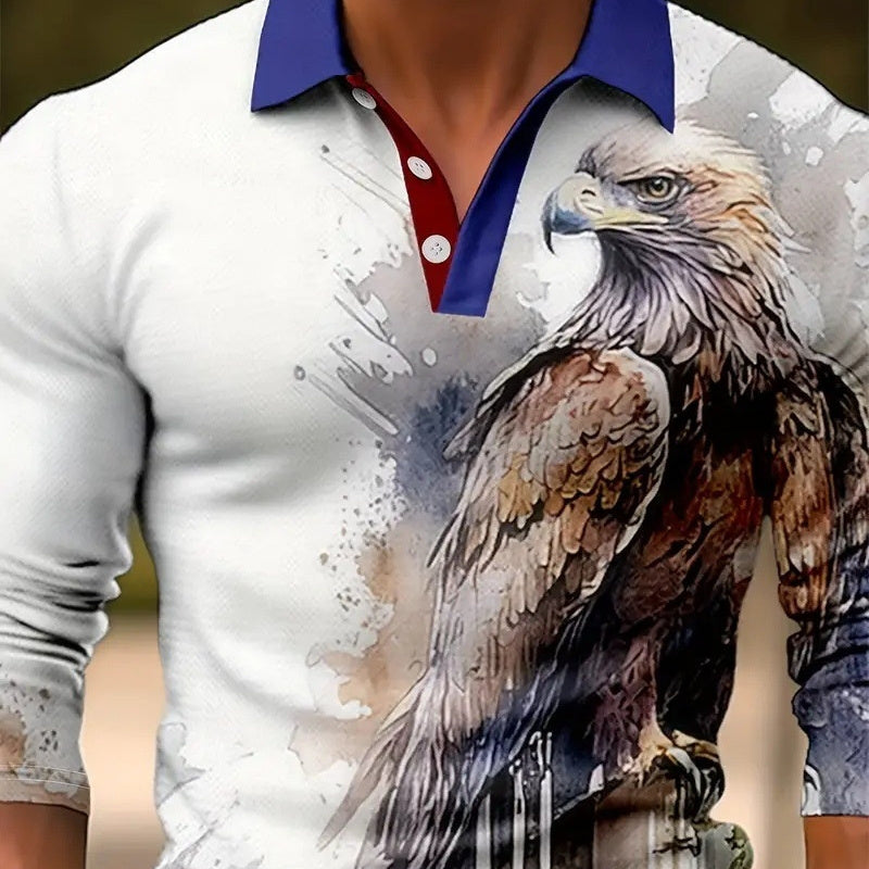 Design Button Long Sleeve Retro Loose Top