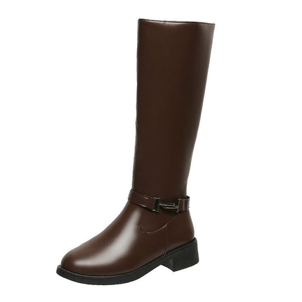 Women's Winter Chunky Heel Round Head Knight Over The Knee Boots