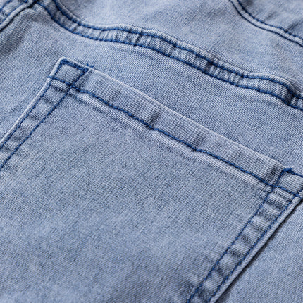 Beau Blue High Waist Button Zip Fly Bell Bottom Jeans