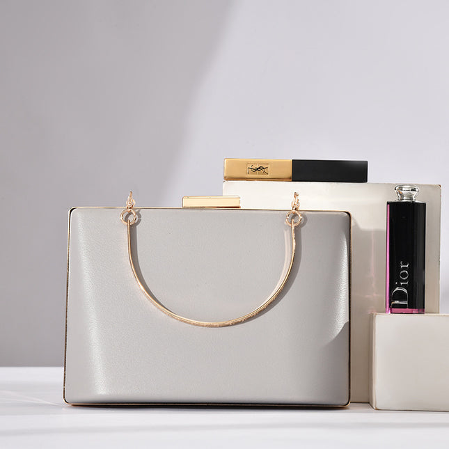 Solid Color European And American Style Simple Double Ring Bag