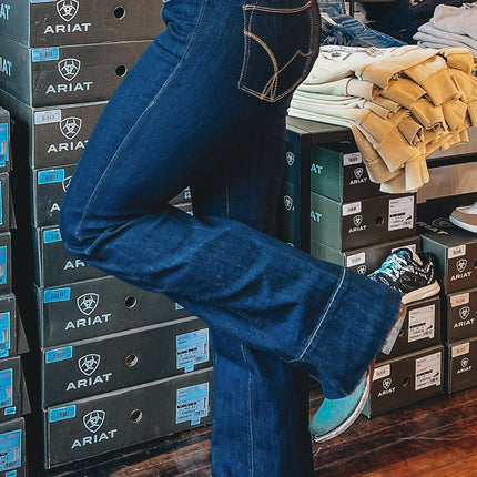 Sail Blue Center Seam Deep Wash Straight Jeans