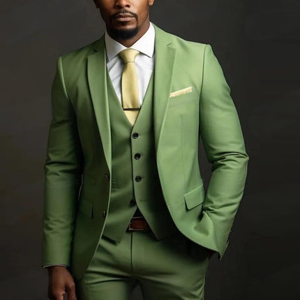 Men's Three-piece Suit Solid Color High Sense