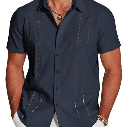 Men's Shirt Hawaiian Short Sleeve Shirt 3D Digital Print Holiday Printing