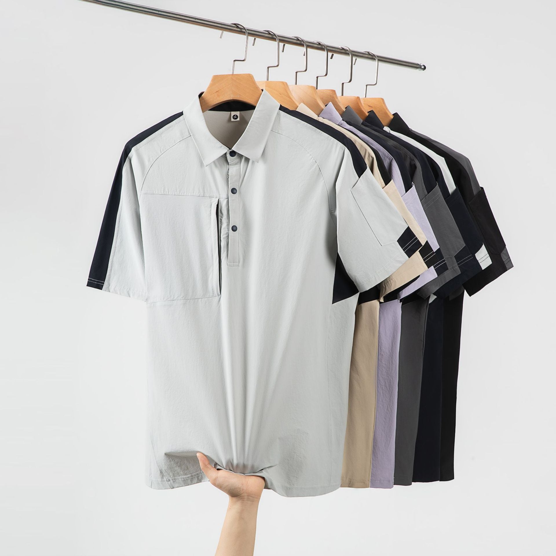 Lapel Short Sleeve Business Work Wear