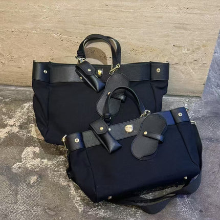 Textured Cowhide High Canvas Loose Crossbody Bag