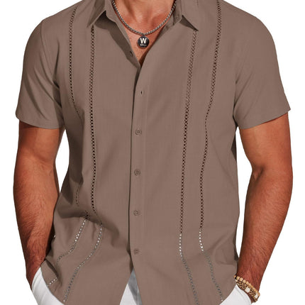 Men's Shirt Hawaiian Short Sleeve Shirt 3D Digital Print Holiday Printing