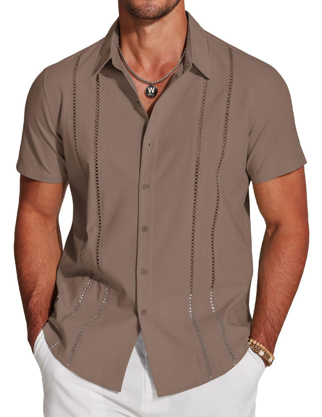 Men's Shirt Hawaiian Short Sleeve Shirt 3D Digital Print Holiday Printing
