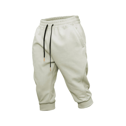 Leisure Sports Daily Outdoor Cropped Trousers Patchwork Pocket Zipper Leg Shaping Thread