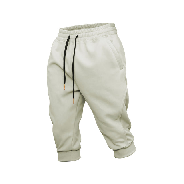 Leisure Sports Daily Outdoor Cropped Trousers Patchwork Pocket Zipper Leg Shaping Thread