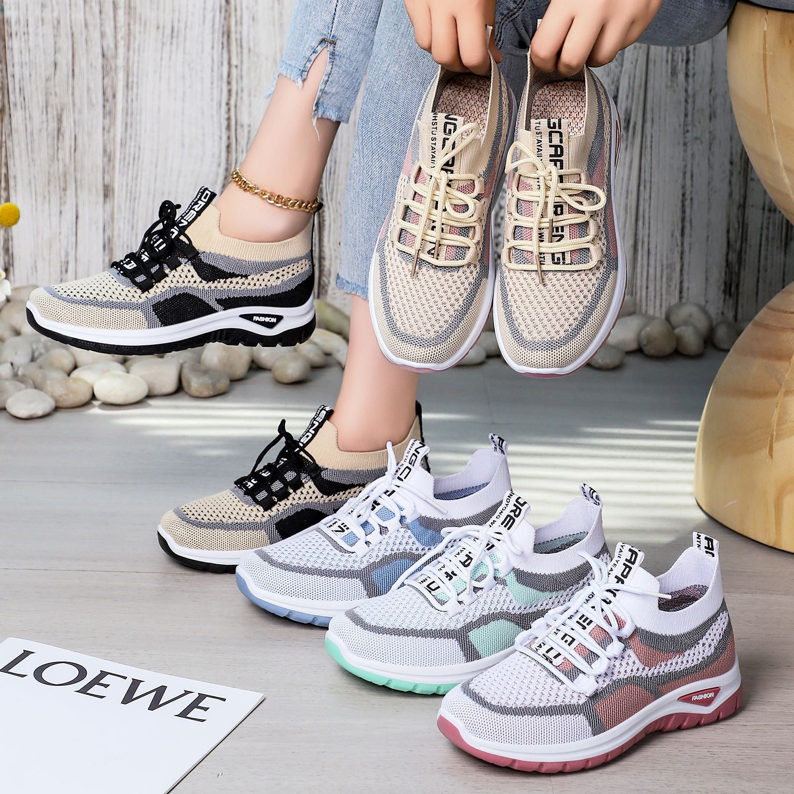 Women's Fly Woven Mesh Low-cut Lightweight Comfortable All-match Casual Shoes