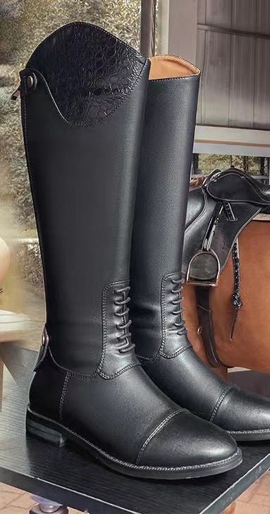 Autumn Winter Retro Below The Knee Irregular Riding Boots