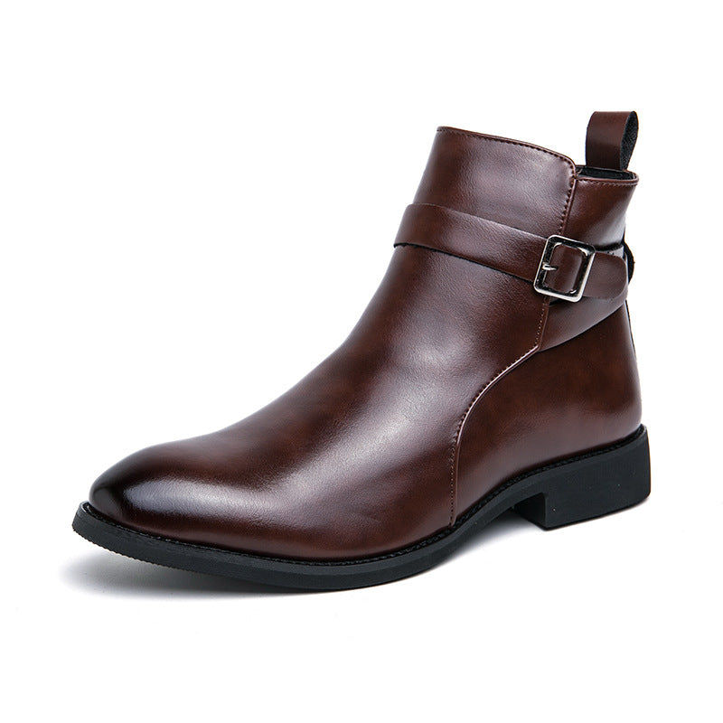 High-top British Fall Winter Men Western Boots Men