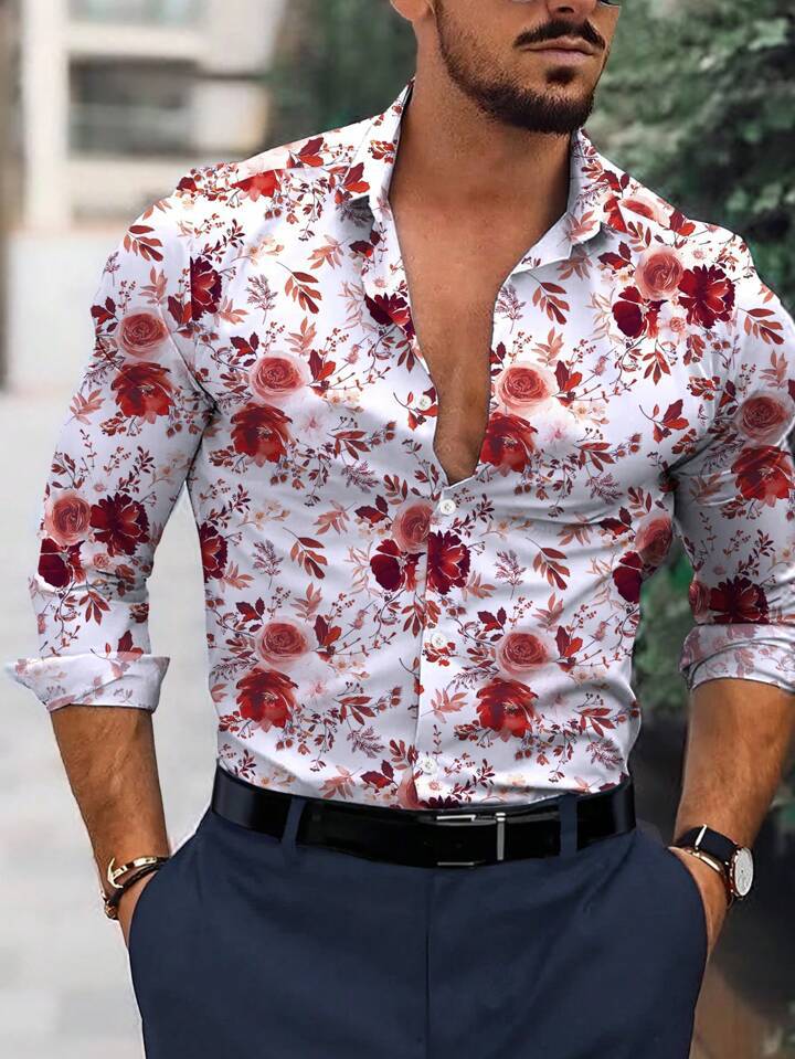 Men's Long-sleeved Shirt Spring And Autumn New
